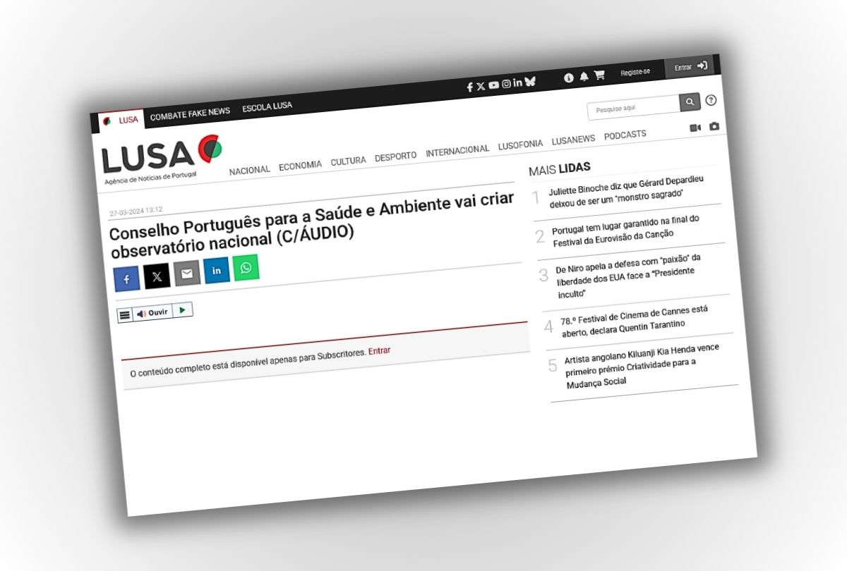 Imagem da página da notícia